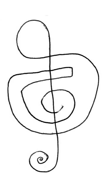 Joan Miró's treble clef.